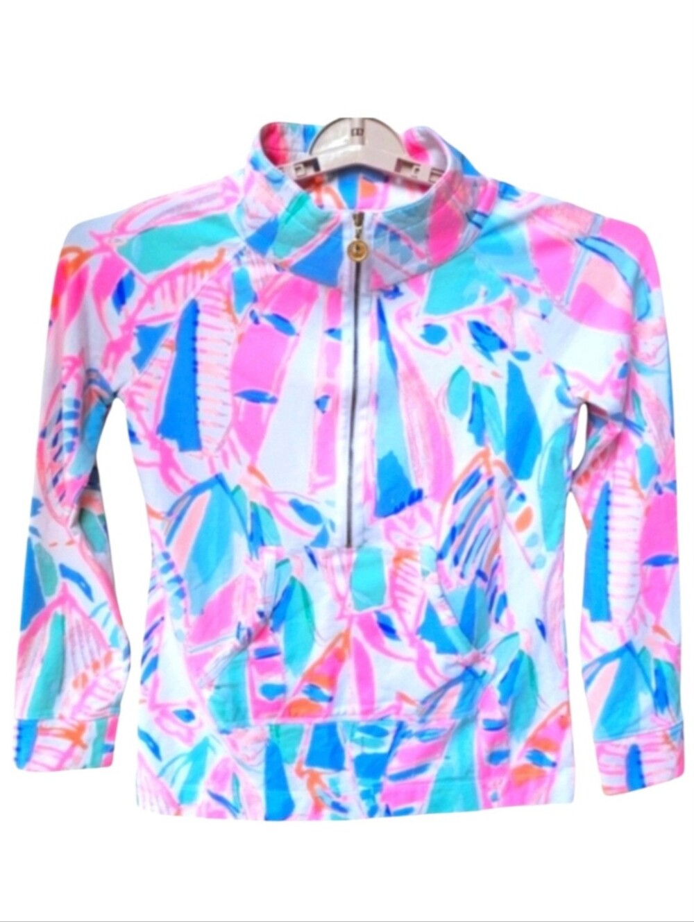 Lilly Pulitzer Skipper Popover Pullover Out to Sea 1/2 Zip Size XS